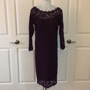 Burgundy lace dress